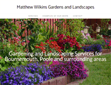 Tablet Screenshot of matthewwilkinsgardens.com